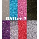 Hotfix Bügelfolie Glitter Folie Farb Mix (1) 8 x 20cm x 5cm Farb